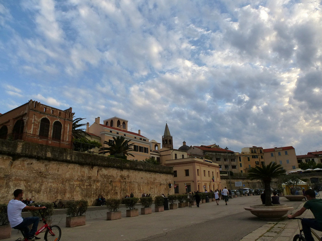alghero old city landscape picture of the old city of Alghero Italy sardinia in an articole about travel tips