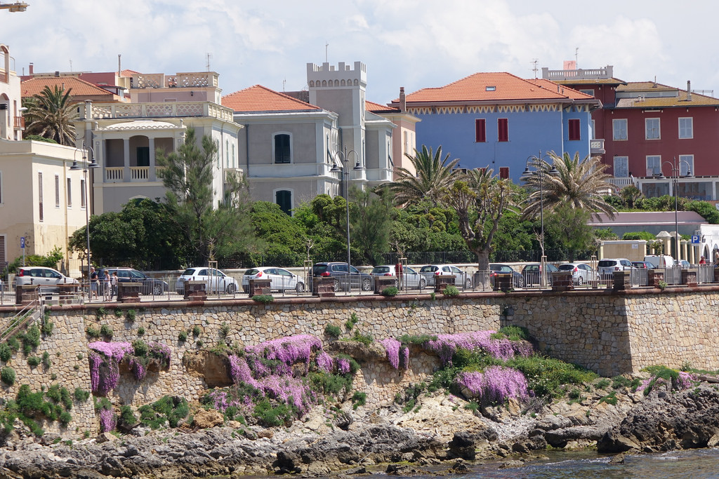 houses in alghero sardinia image of the old city of Alghero Italy sardinia