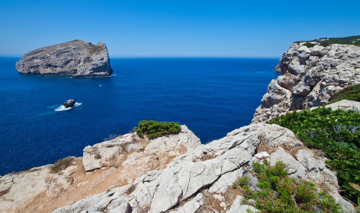 image of sea and rocks of Capo Caccia - Piana Protected Area in Alghero