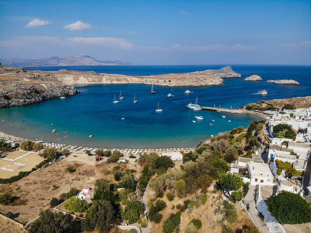 landscape of Lindos, Rhodes, Greece