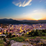 landscape of Sardinia by night