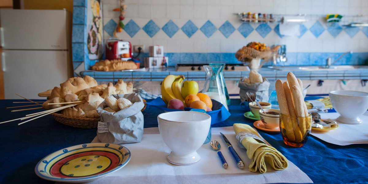 breakfast at b&b domus de janas in gonnesa