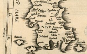 mappa antcia della sardegna 1535